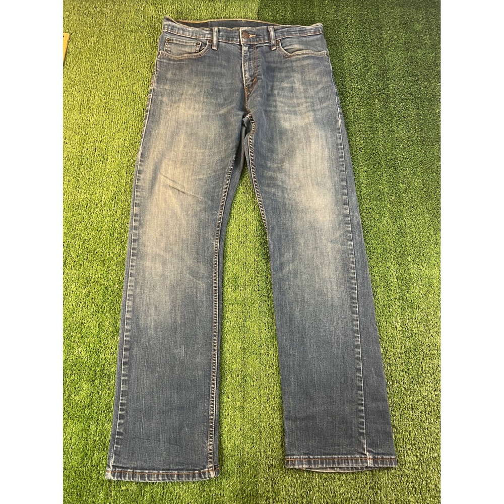 Levis 514 Straight Fit Mens Blue Jeans Medium Wash 33x32 00514-0403